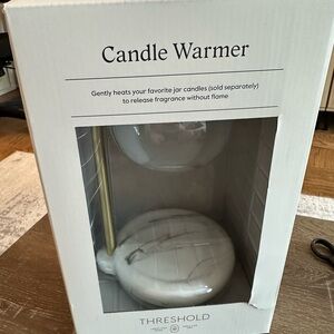 Threshold White and Gold Candle Holder Accents